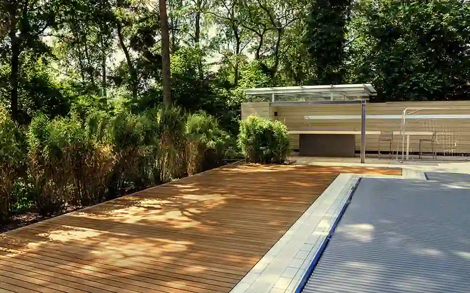 Teak Schwimmingpool-Sonnendeck